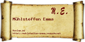 Mühlsteffen Emma névjegykártya