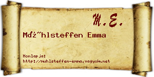Mühlsteffen Emma névjegykártya